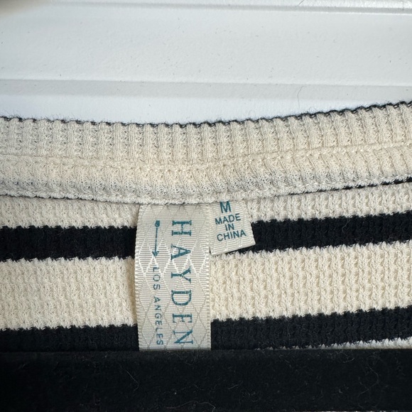 Striped Black and White Women's Top - Picture 4 of 4